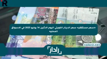 «سعر مستققر» سعر الدينار الكويتي اليوم الإثنين 14 يوليو 2025 في الأسواق المحلية
